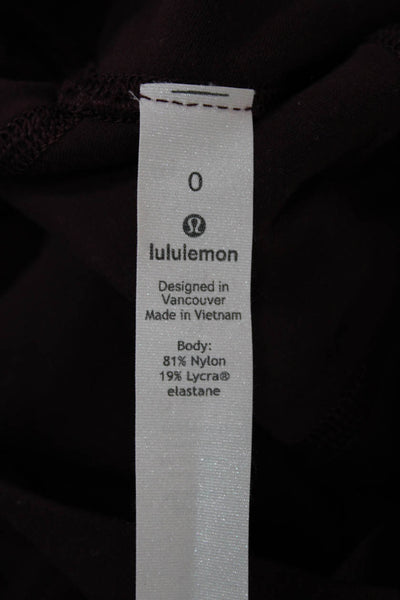 Lululemon Women Purple Nylon Jogger Pants Pull On Solid Size 0