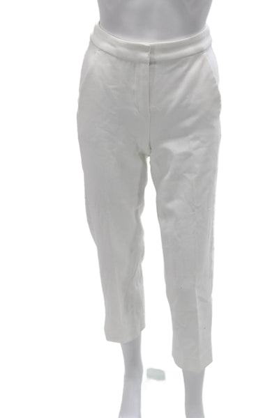 J Crew Women Cropped White Polyester Pants Size 00P