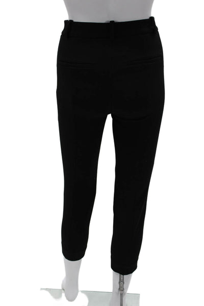 J Crew Womens Cropped Black Polyester Zip Pants Size 00P