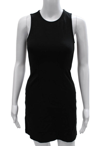 Everlane Womens Bodycon Sleeveless Black Cotton Dress Round Neck Size 2XS