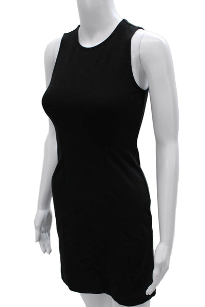 Everlane Womens Bodycon Sleeveless Black Cotton Dress Round Neck Size 2XS