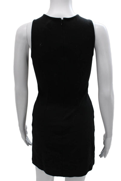 Everlane Womens Bodycon Sleeveless Black Cotton Dress Round Neck Size 2XS