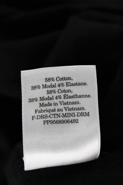 Everlane Womens Bodycon Sleeveless Black Cotton Dress Round Neck Size 2XS
