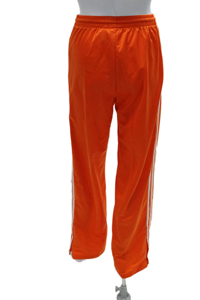 Adidas Unisex Adults Orange Track Pants Polyester Pull On Size 2XS
