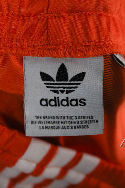 Adidas Unisex Adults Orange Track Pants Polyester Pull On Size 2XS