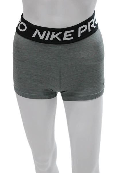 Nike Womens Athletic Nylon Solid Gray Shorts Size XS