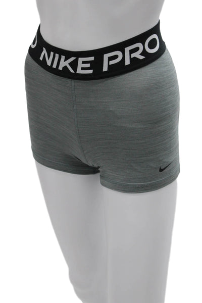Nike Womens Athletic Nylon Solid Gray Shorts Size XS