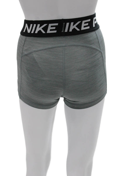 Nike Womens Athletic Nylon Solid Gray Shorts Size XS
