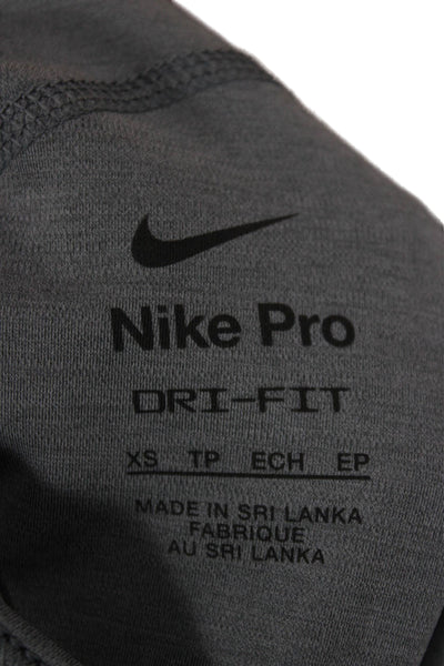 Nike Womens Athletic Nylon Solid Gray Shorts Size XS
