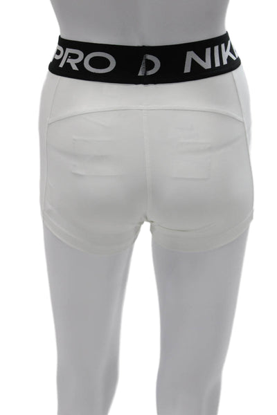 Nike Women Athletic White Polyester Shorts Size XS