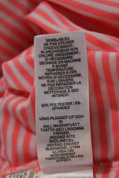 Vineyard Vines Women Tunic Tank Orange Striped Round Neck Sleeveless Size M