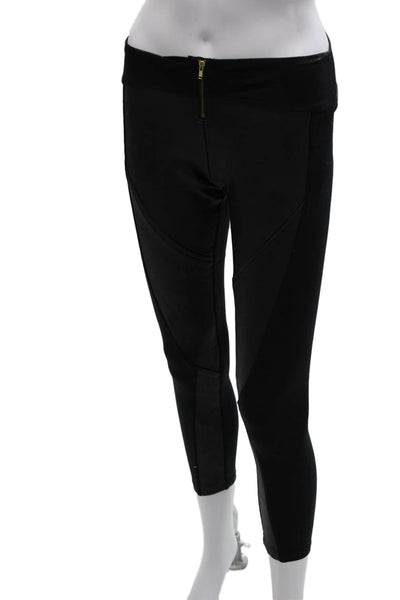 David Lerner Women Ankle Leggings Black Nylon Size S