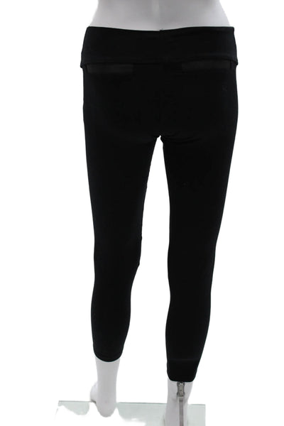 David Lerner Women Ankle Leggings Black Nylon Size S