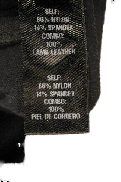 David Lerner Women Ankle Leggings Black Nylon Size S