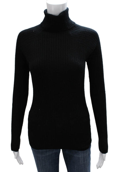 Vince Women Black Wool Turtleneck Pullover Sweater Long Sleeve Size S