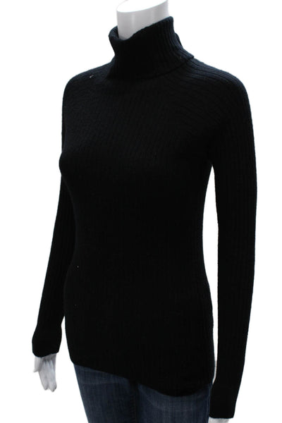 Vince Women Black Wool Turtleneck Pullover Sweater Long Sleeve Size S