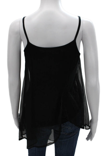 Fifth Avenue Shoe Repair Womens Black Viscose Tank Round Neck Sleeveless Size 1