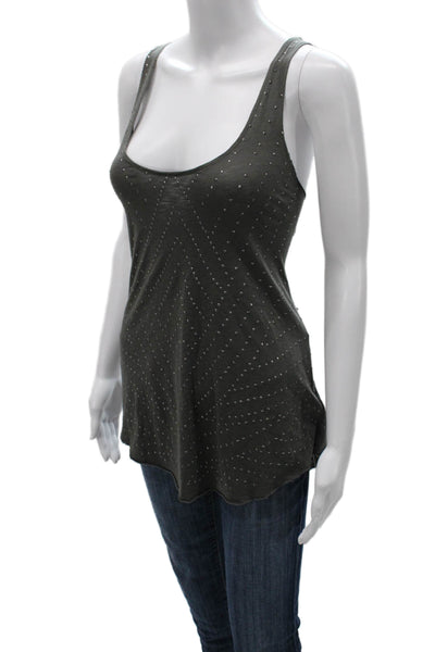 Graham & Spencer Women Tunic Green Geometric Scoop Neck Sleeveless Size M