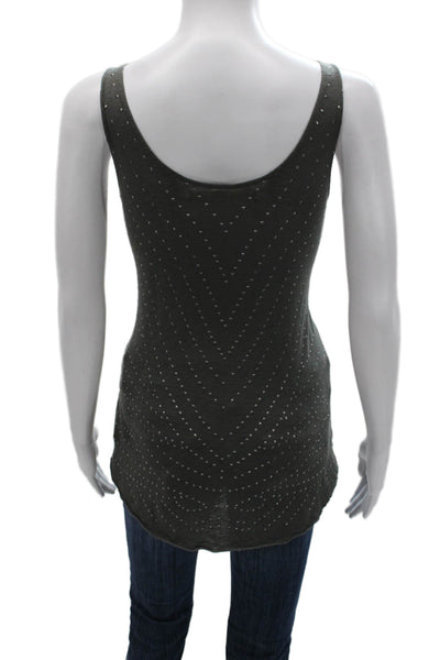 Graham & Spencer Women Tunic Green Geometric Scoop Neck Sleeveless Size M