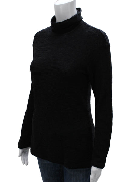 Missoni Orange Label Women Black Wool Turtleneck Pullover Size 42