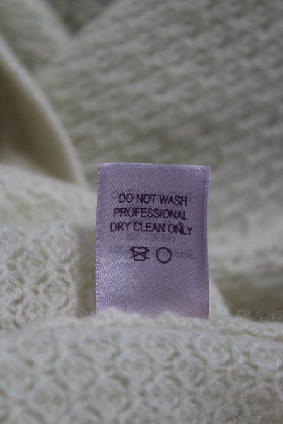 Calypso Christiane Celle Women Cashmere Pullover Sweater Ivory Boatneck Size L