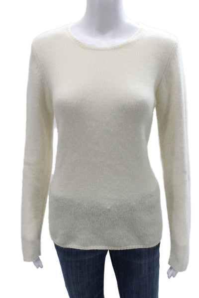 Calypso Saint Barth Womens Ivory Cashmere Pullover Crewneck Longsleeve Size M