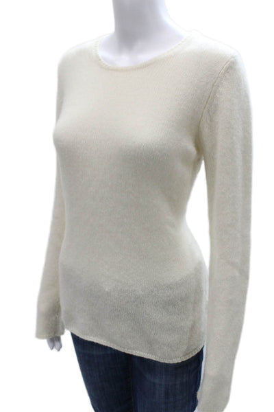 Calypso Saint Barth Womens Ivory Cashmere Pullover Crewneck Longsleeve Size M
