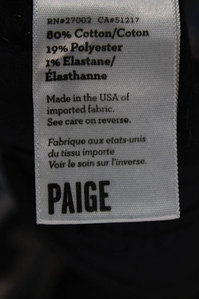 Paige Womens Straight Jeans Blue Low Rise Cotton Blend Inseam 30 Size 31