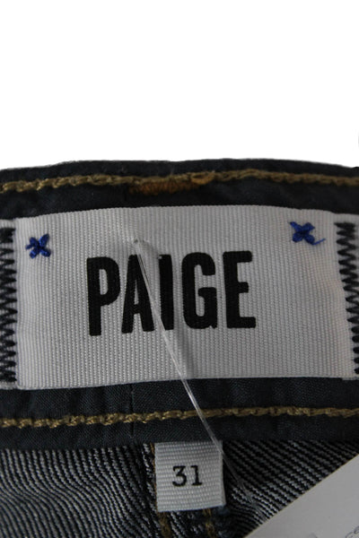 Paige Womens Straight Jeans Blue Low Rise Cotton Blend Inseam 30 Size 31