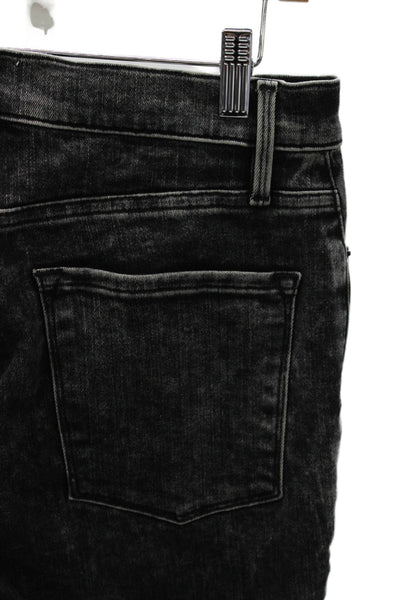 Frame Women Skinny Jeans Black High Rise Cotton Blend Size 30
