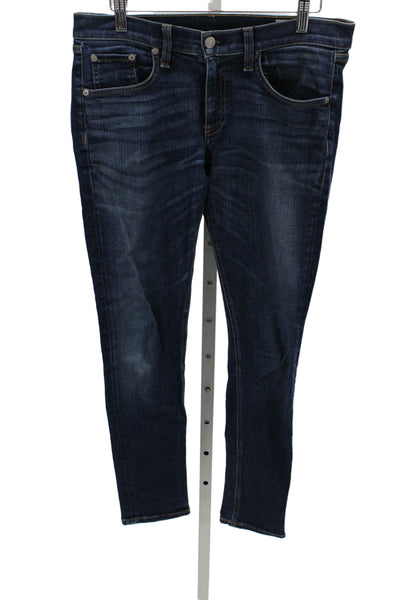 Rag & Bone Women Skinny Jeans Blue Low Rise Zip 29 Inseam Size 30