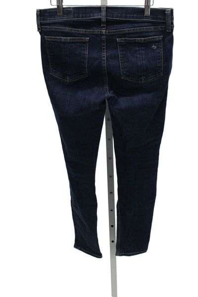 Rag & Bone Women Skinny Jeans Blue Low Rise Zip 29 Inseam Size 30