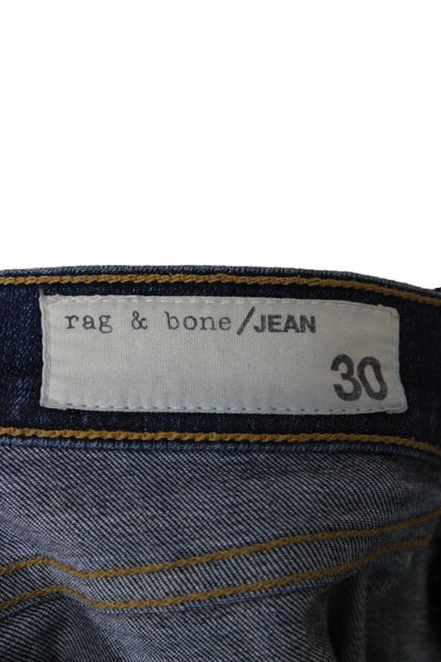 Rag & Bone Women Skinny Jeans Blue Low Rise Zip 29 Inseam Size 30