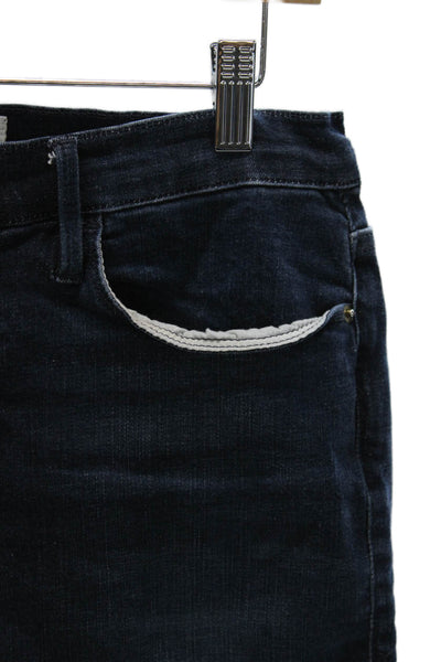 Frame Womens Skinny Blue Jeans Mid Rise Cotton Button Fly Size 30