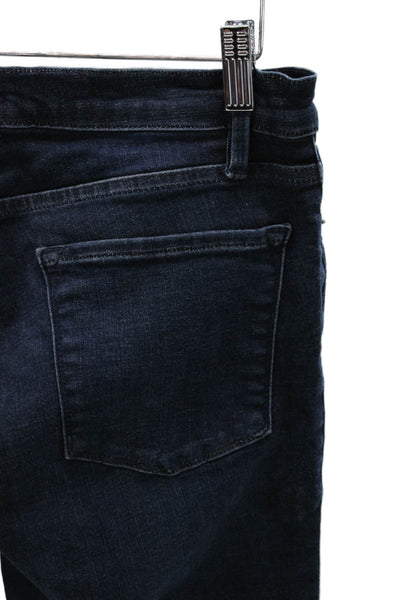 Frame Womens Skinny Blue Jeans Mid Rise Cotton Button Fly Size 30