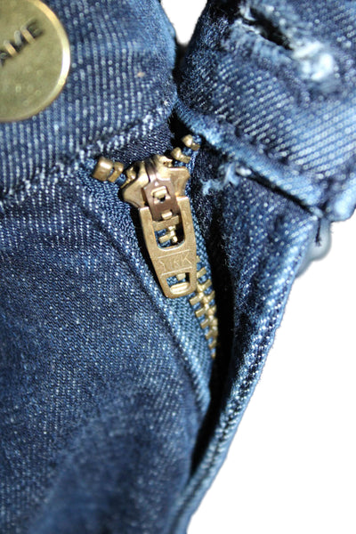Frame Womens Skinny Blue Jeans Mid Rise Cotton Button Fly Size 30