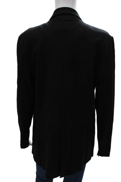 Ripley Rader Women Black Viscose Open Front Jacket Long Sleeve Size 3