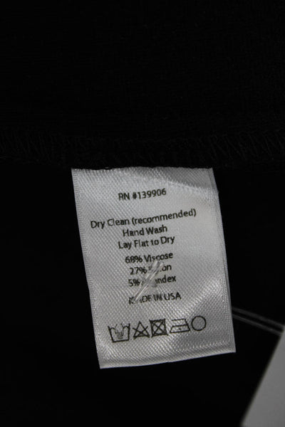 Ripley Rader Women Black Viscose Open Front Jacket Long Sleeve Size 3