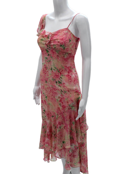 ASTR Womens Fit & Flare Pink Sweetheart Mid Calf Polyester Dress Size XS