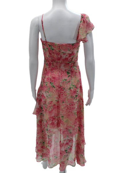 ASTR Womens Fit & Flare Pink Sweetheart Mid Calf Polyester Dress Size XS