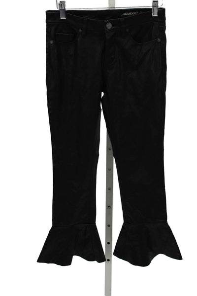 BLANKNYC Womens Cropped Black PU Pants Juniors Size 25