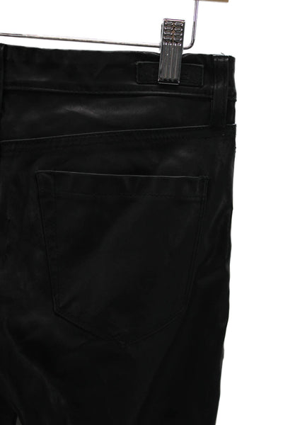 BLANKNYC Womens Cropped Black PU Pants Juniors Size 25