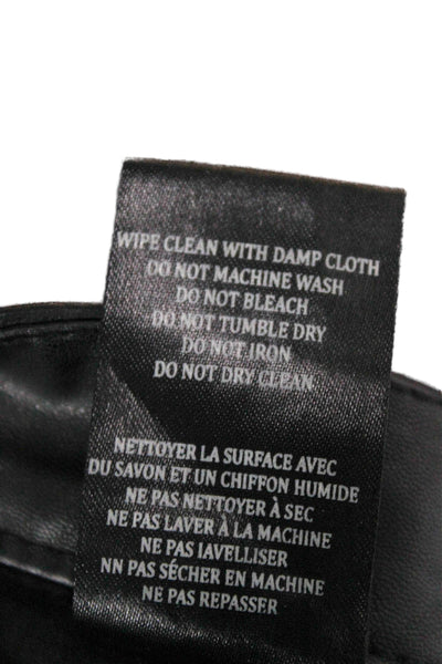 BLANKNYC Womens Cropped Black PU Pants Juniors Size 25