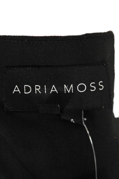 Adria Moss Womens A-Line Midi Skirt Black Viscose Zip Size 4