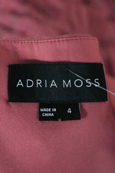 Adria Moss Womens A-Line Midi Skirt Red Polyester Size 4