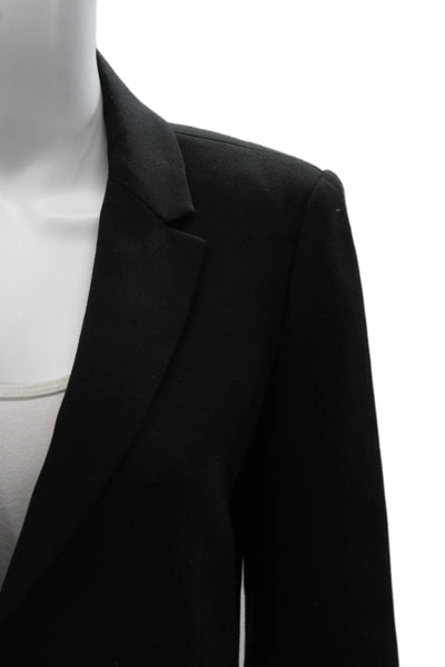 BCBGMAXAZRIA Womens Basic Jacket Black Button Long Sleeve Size S