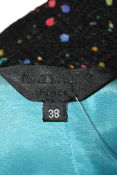 Paul Smith Womens Black Wool Overcoat Button Closure Size 38