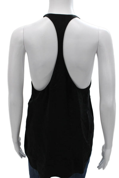 3.1 Phillip Lim Womens Basic Silk Halter Tank Black Sleeveless Size S