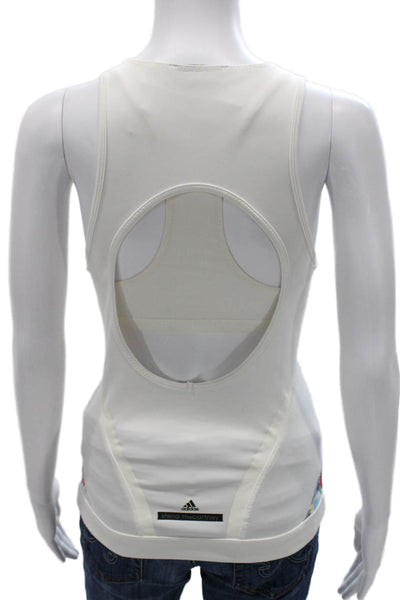 Adidas by Stella McCartney Womens Floral White Polyester Tank Top Size S