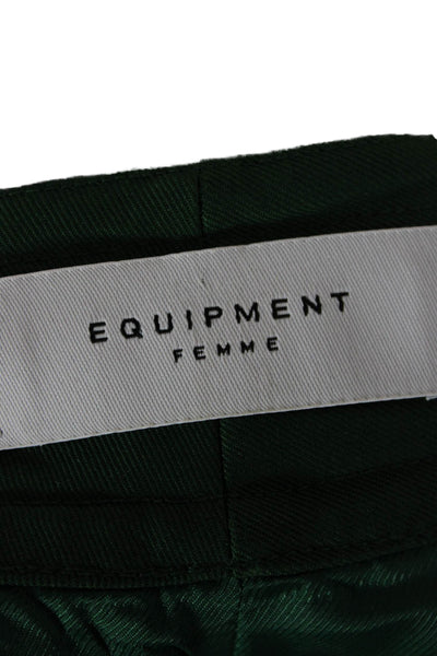 Equipment Femme Women Dress Pants Green Polyester Size 2